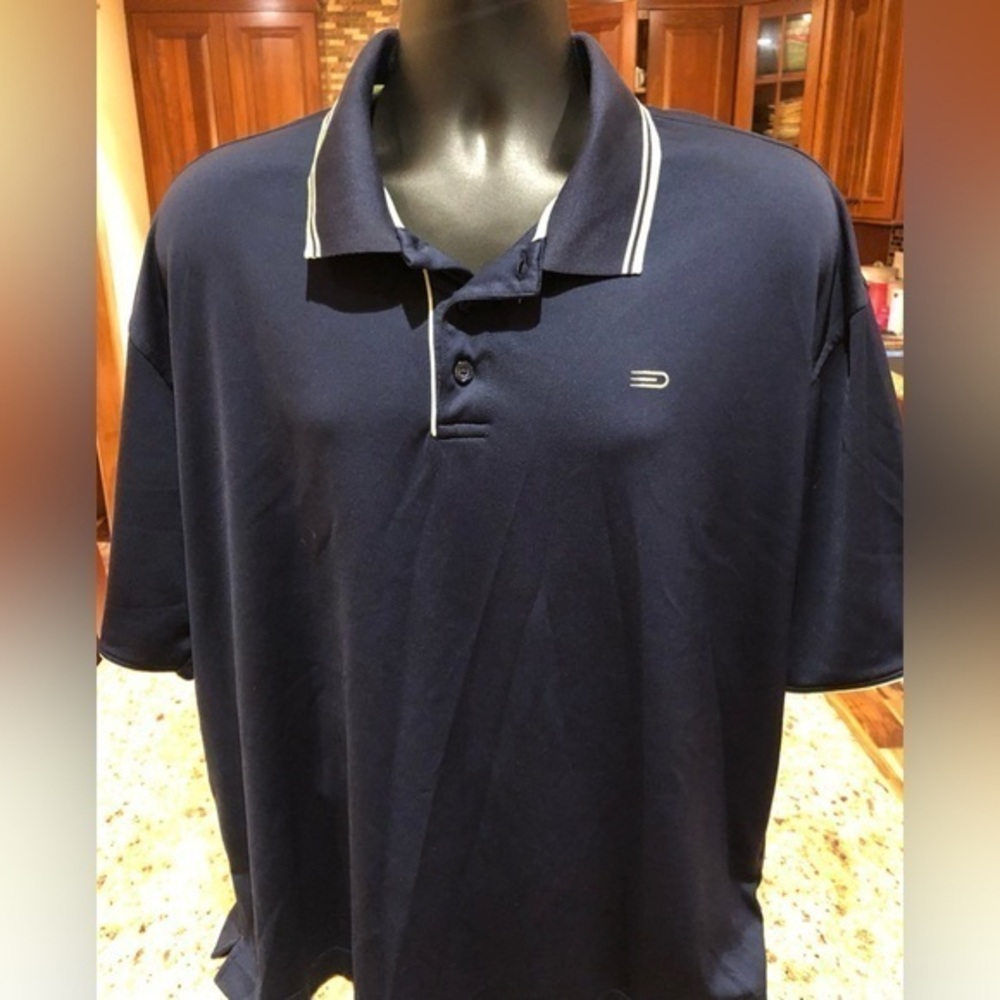 Dockers Golf men’s golf polo. EUC. Sharp blue w/green highlight & logo.… - Picture 1 of 7